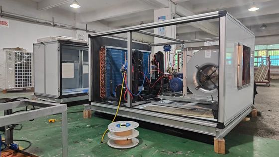 Air Dingin Ekspansi Langsung Tipe Horisontal Atap Paket Unit Pembersihan Udara HAVC