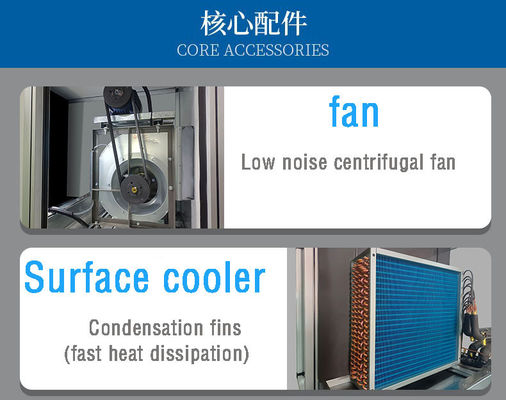 Jenis hemat energi Penghapusan Kelembaban Tinggi Dehumidifier Rotary Untuk Penghapusan Kelembaban Di Pabrik Karet