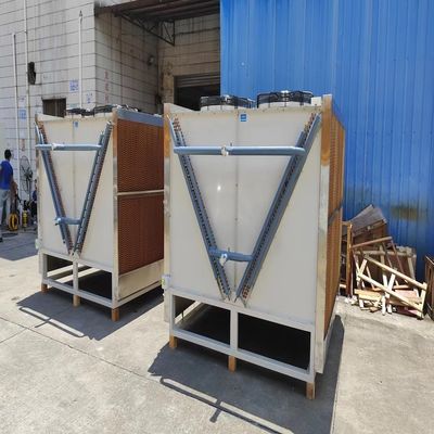 Chiller Air Cooled Besar Tabung Tembaga Aluminium Fin Untuk Pendinginan Rafineri