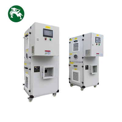 Jenis lemari vertikal Dehumidifier putar Ukuran kecil Desain yang disesuaikan dengan roda untuk mudah bergerak