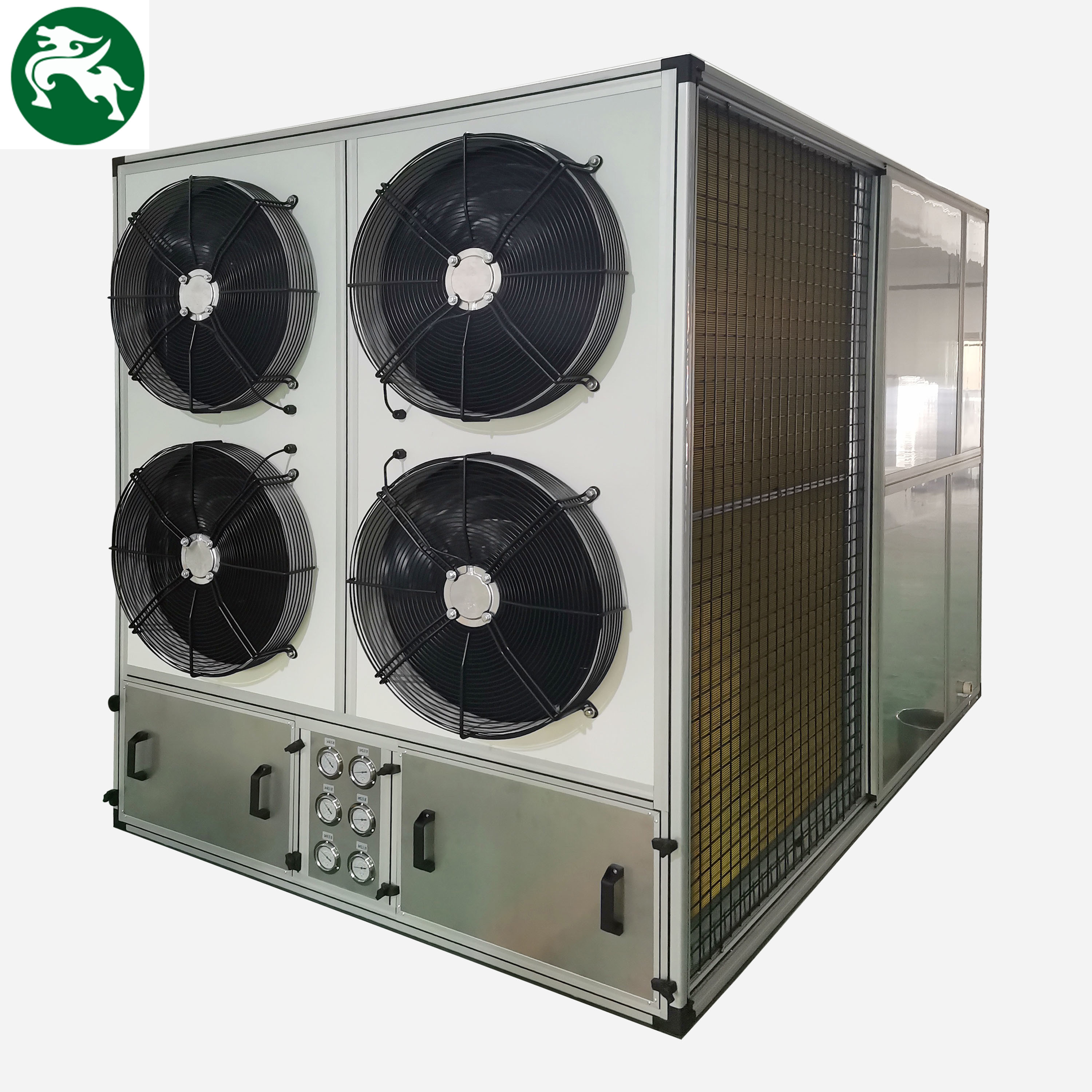 Unit AHU stainless steel Unit yang dikemas di atap untuk area anti korosi dengan empat kipas