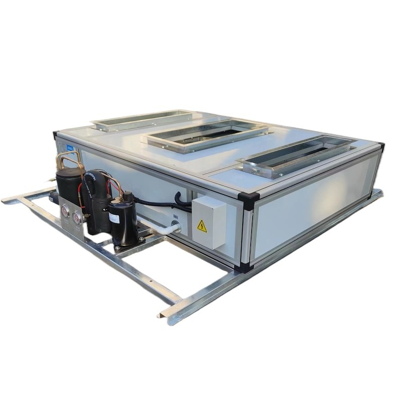 1-5HP Super Slim Ceiling Hanging Air Cooling DX Air Handling Unit Pembersihan Udara HVAC Untuk Industri