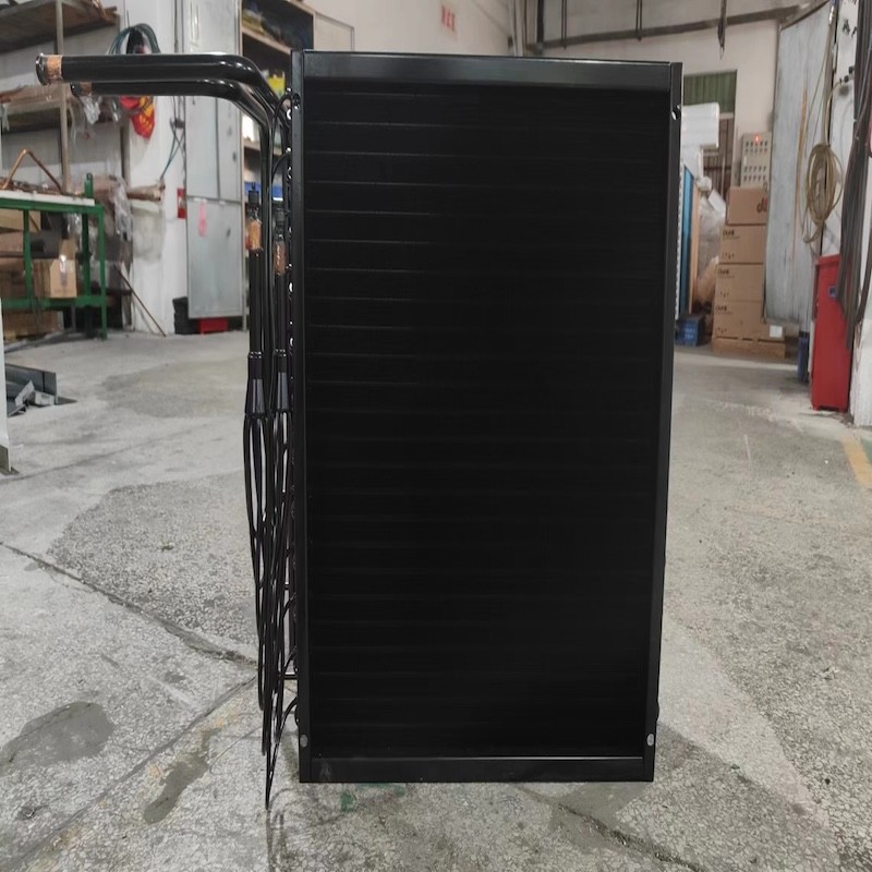 Side Blowing Copper Tube Evaporator Electrophoresis Hitam Untuk Peralatan Pendingin