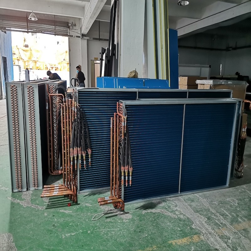 Non-Standard Pembuangan Panas Air Cooler Evaporator stainless steel Untuk DX AHU